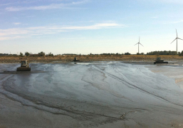 Dozing-biomass-into-sumps-for-decommissioning